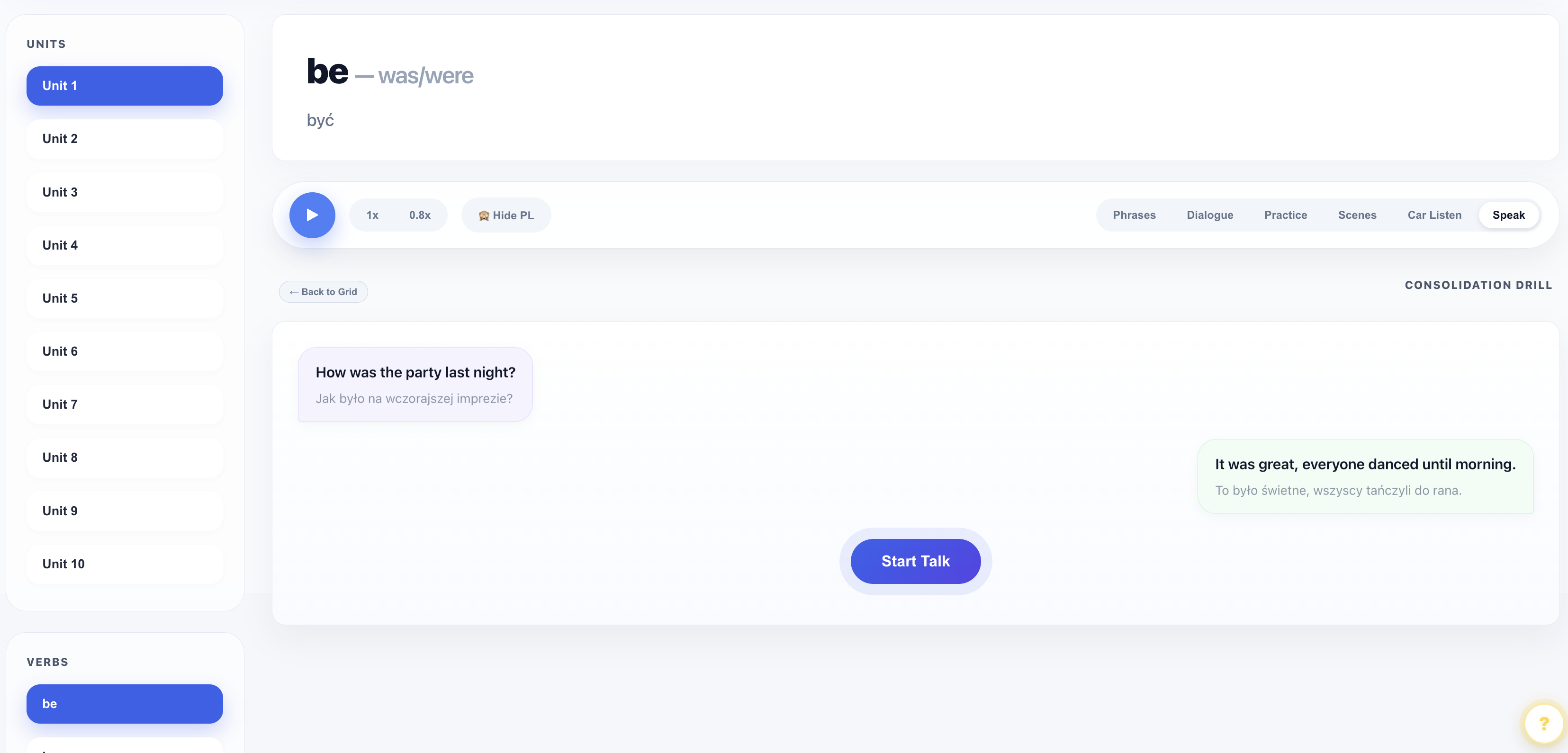 Drilling Practice with AI — speaking and pronunciation practice